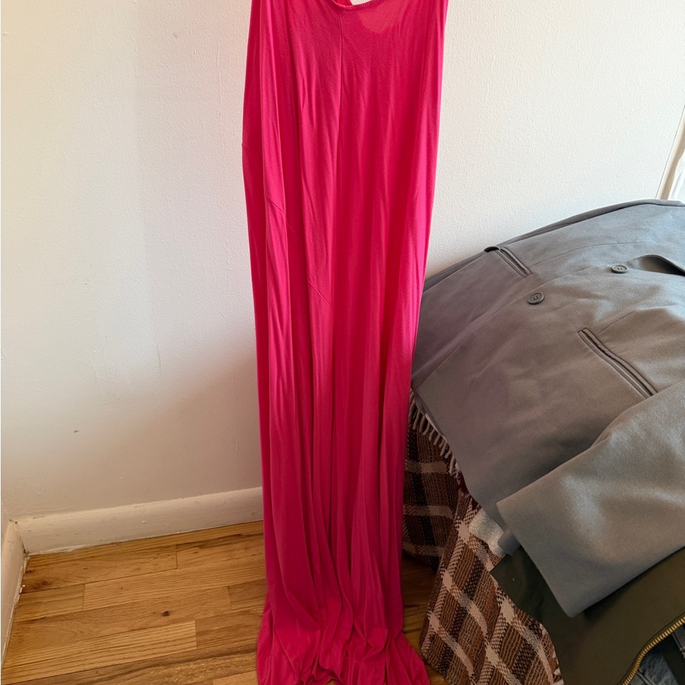 Triple Loop Knit Dress in Bright Pink - Picture 7 of 8